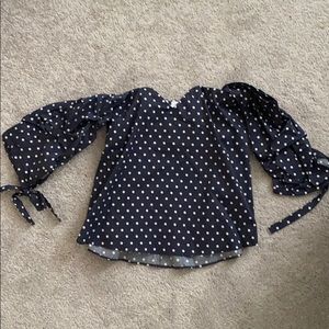 Polka dot strapless top
